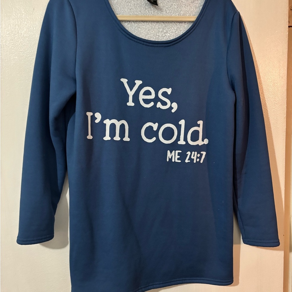 Blue Kids Long Sleeve Shirt